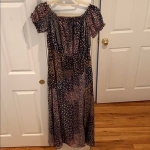 Lulu’s off the shoulder floral maxi dress